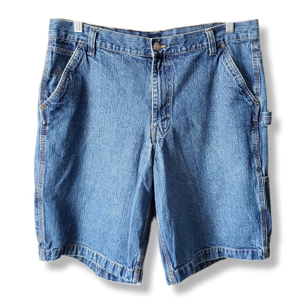 Men 80s VTG Denim Denim Shorts Jorts Carpenter 36 Casual Summer Preppy Bloke